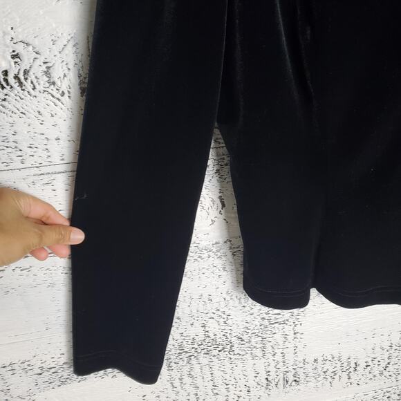 Joseph Ribkoff Black Velvet Button Front Jacket Blazer Women’s Sz 8 Whimsigoth - Picture 5 of 10